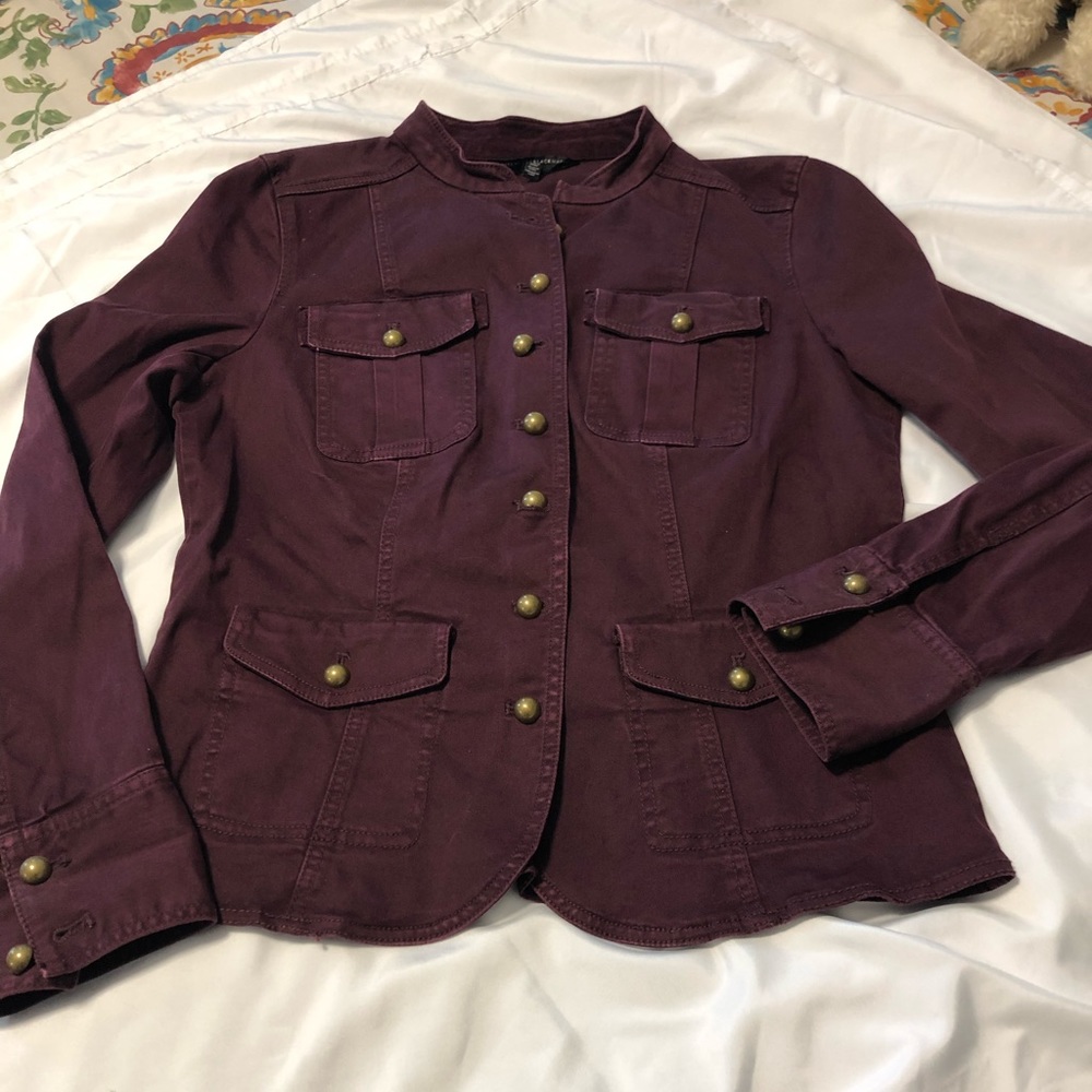 White House Black Market military style jacket